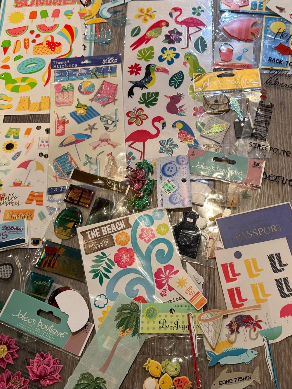 Scrapbooking sticker lot #29 - Beach & Tropical Sticker/embellishments